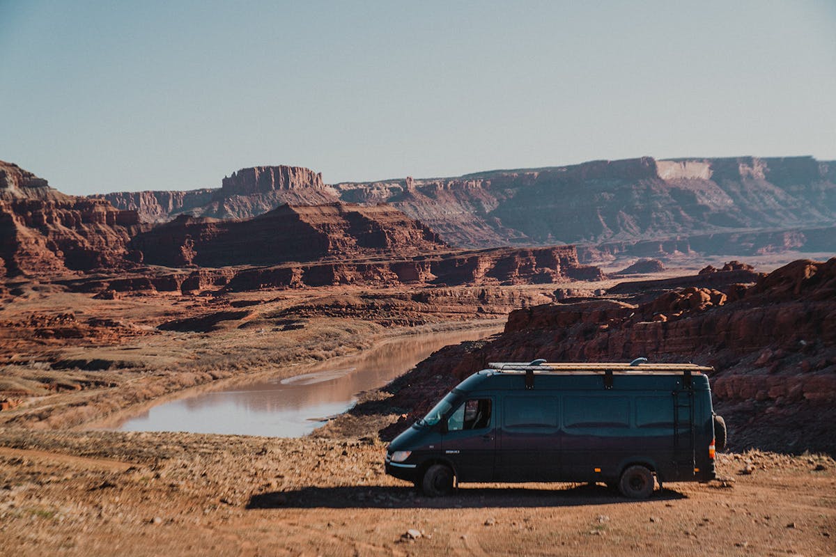 Van in the desert