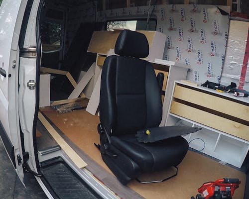 Espar Seat Removed sprinter van espar