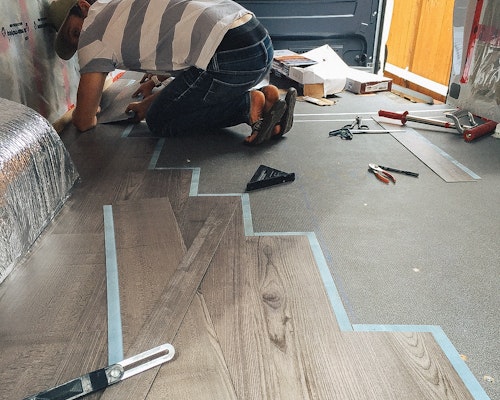 'Installing sprinter van flooring