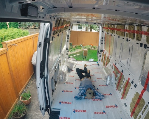 'Roxul' sprinter van insulation