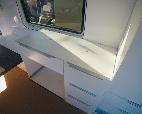 'Kitchen sprinter van counter