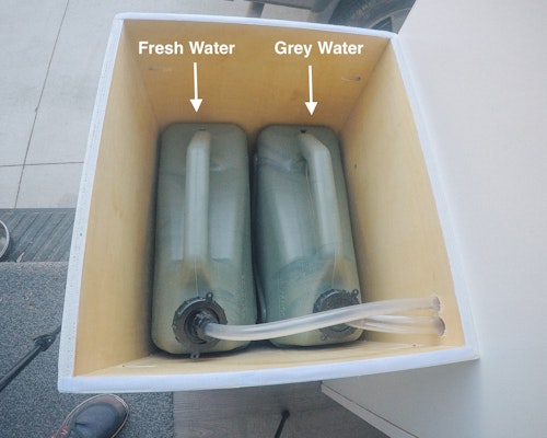 'Interior sprinter van tanks