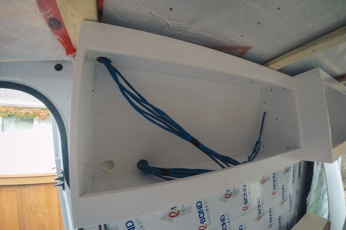 Running the wires sprinter van build