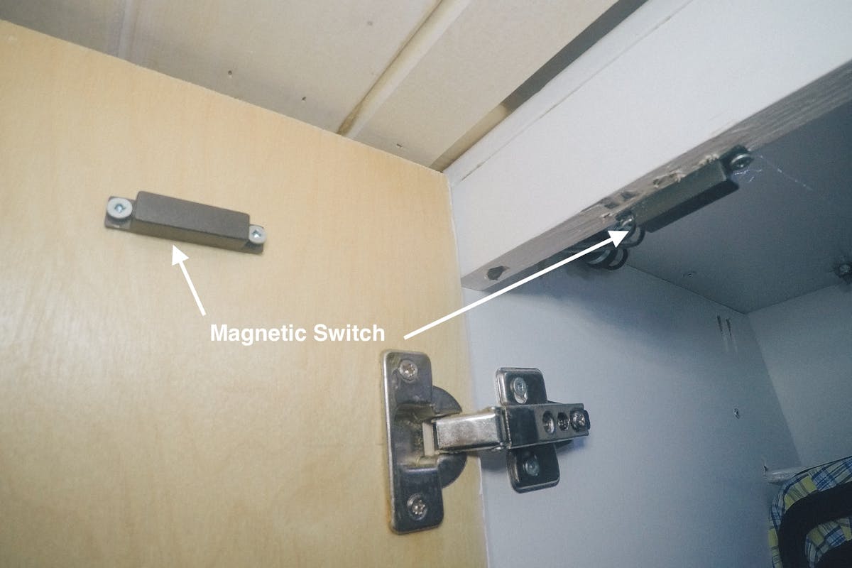 Magnetic switch for lights sprinter van electrical