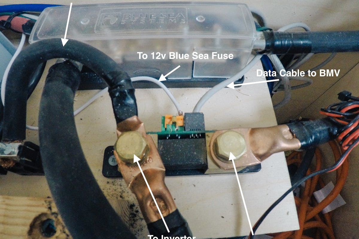 The shunt thats used to give the BMV readings sprinter van electrical