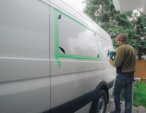 sprinter van window install