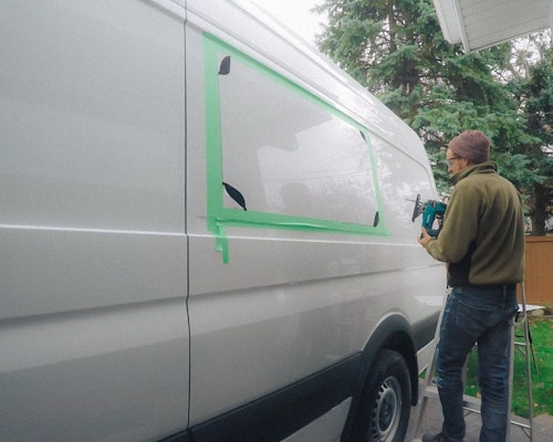 'Sprinter sprinter van window install