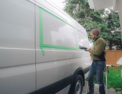 sprinter van window install