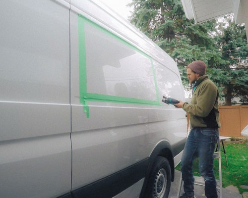'Sprinter sprinter van window install