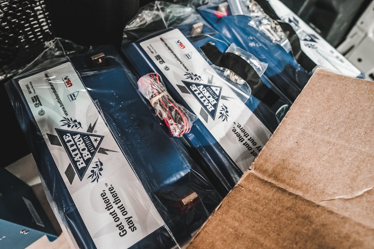 Battle Born Batteries ready to be installed