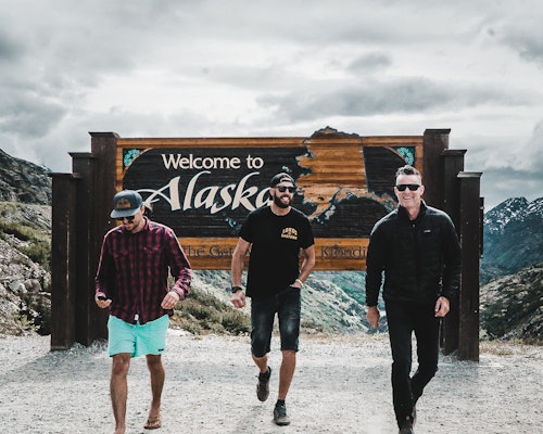 Scott and Greg being welcomed to Alaska.