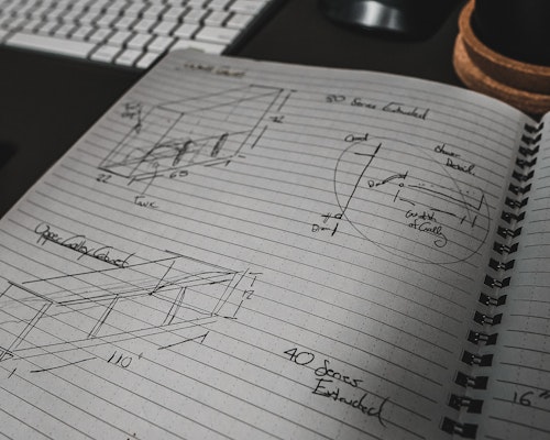 Hand written van plans