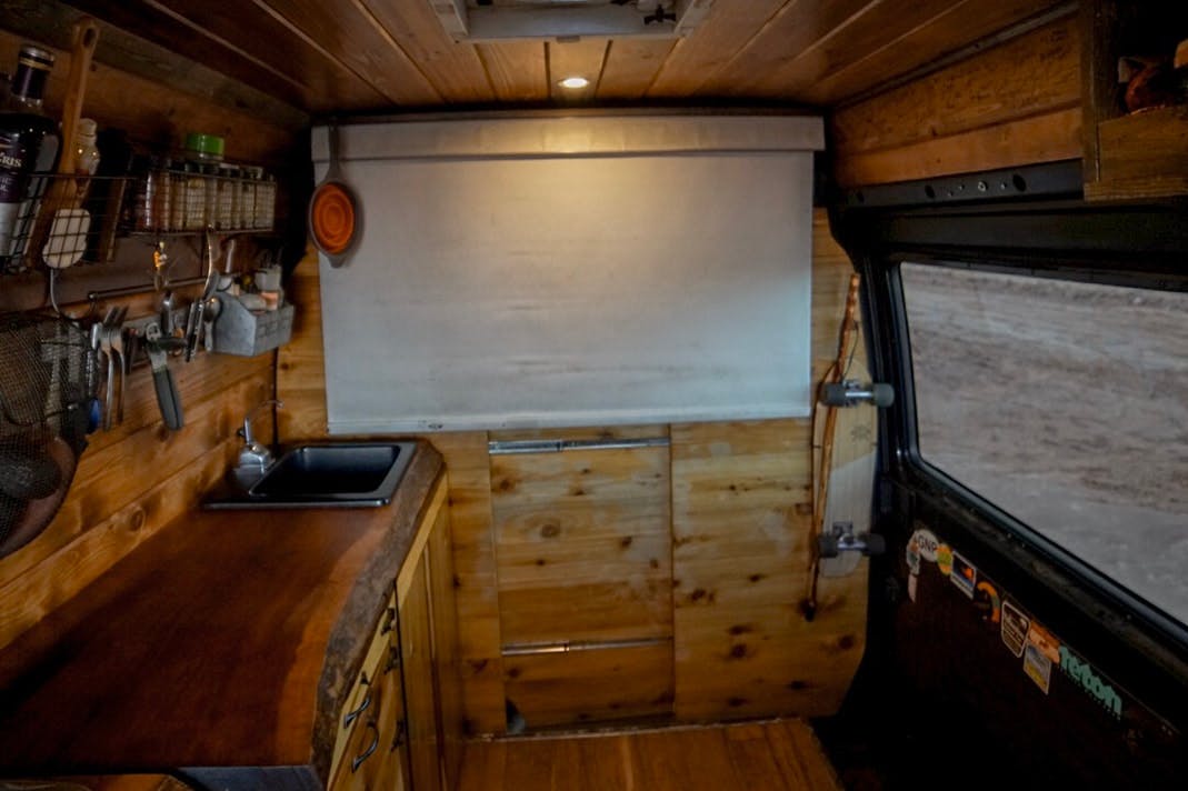 Privacy between living area and cockpit.