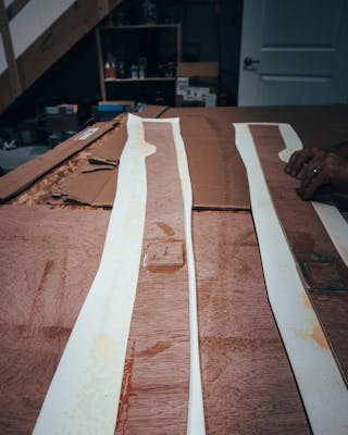 Rear door trim work in progress