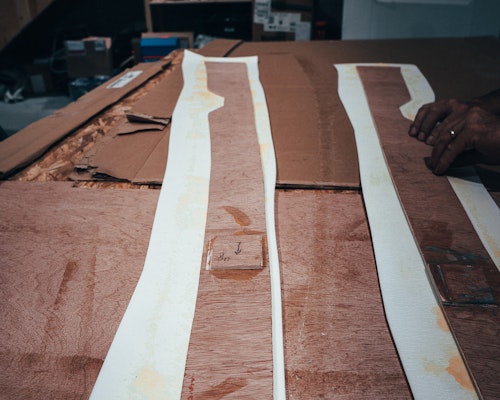 Rear door trim work in progress